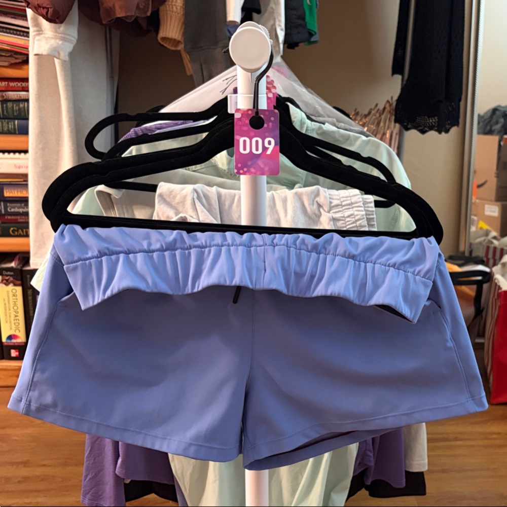 ZYIA Active Sky Blue Club Athletic Quick - dry Drawstring Pocket Shorts